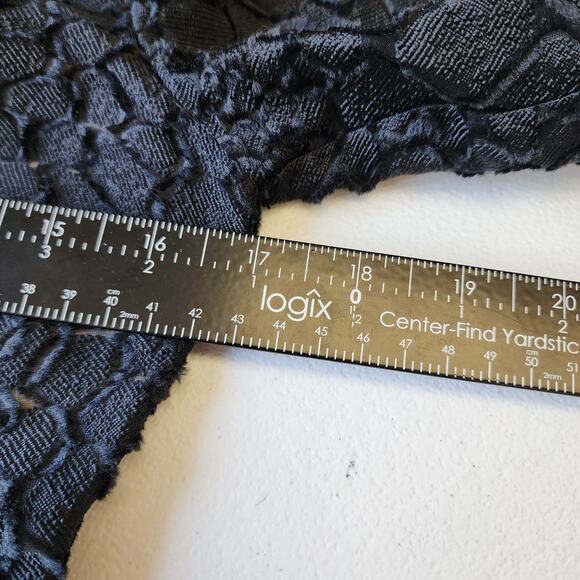 Ag Phillips Sheath Black Lace Dress Textured Cocktail Silk Blend Size 0 - Picture 5 of 6